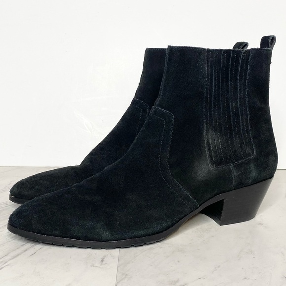 Donald Pliner Black Suede Bootie 9M - Picture 1 of 12